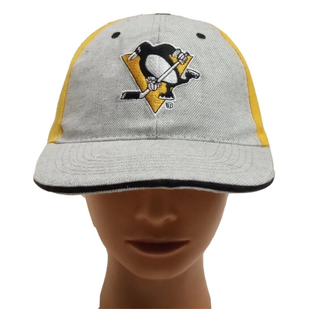 PITTSBURGH PENGUINS FAN FAVORITE AUTHENTIC baseball Gray hockey cap yellow HAT